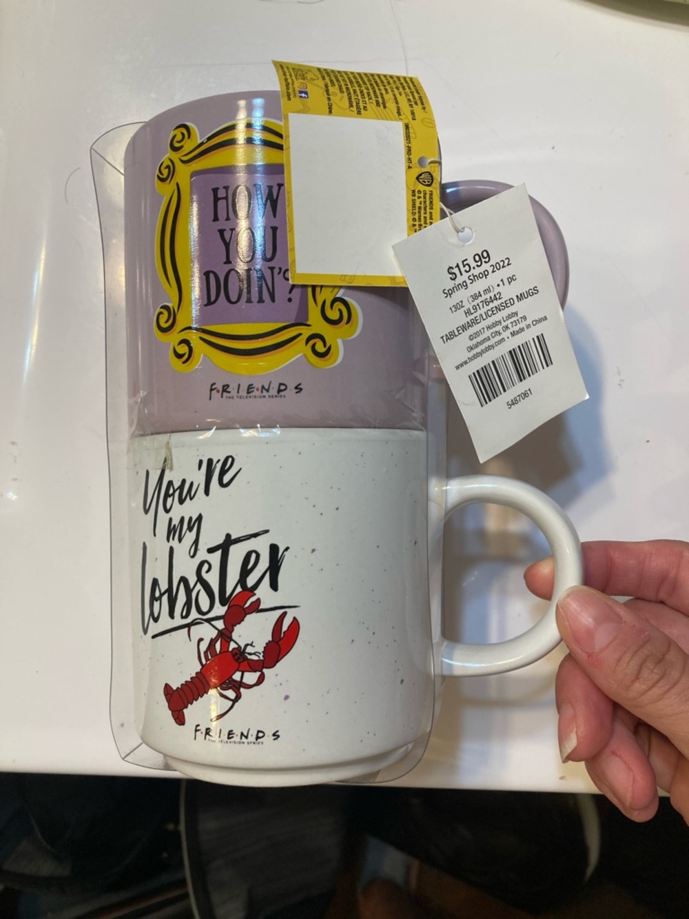 FRIENDS Two-Piece Mug Set - Purple & White